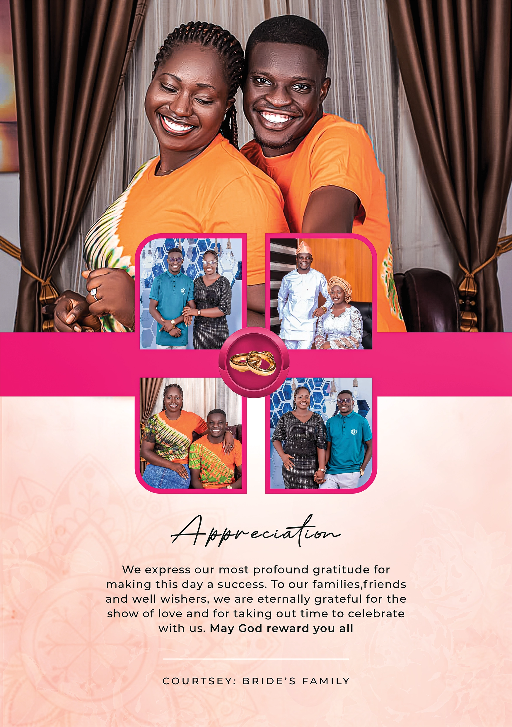 a wedding branding designs done for a couple in 2024